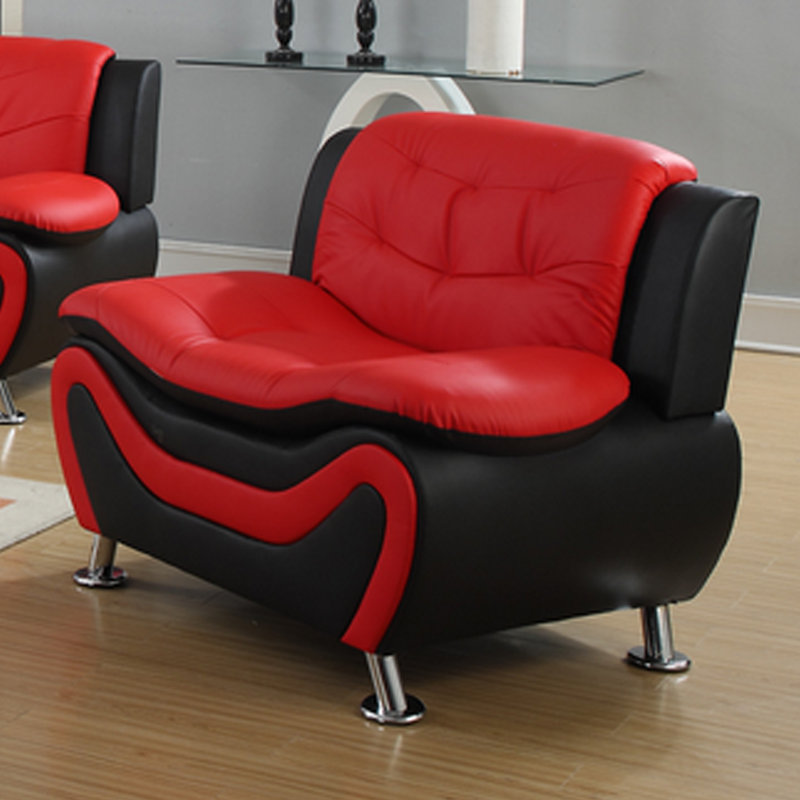 Living In Style Fiorina Faux Leather Slipper Chair & Reviews | Wayfair.ca